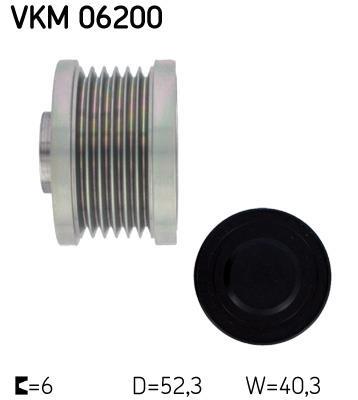 Poulie roue libre, alternateur (Poulie débrayable d'alternateur) SKF ref. VKM 06200